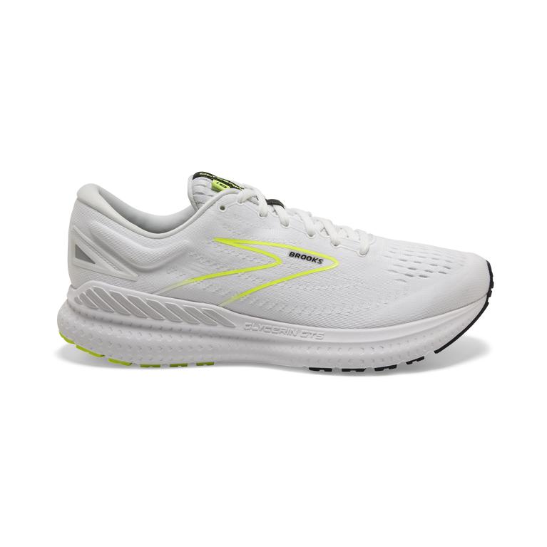 Brooks Glycerin GTS 19 Max-Cushion Road Running Shoes - Men's - White/Nightlife/Black (08976-BIAK)